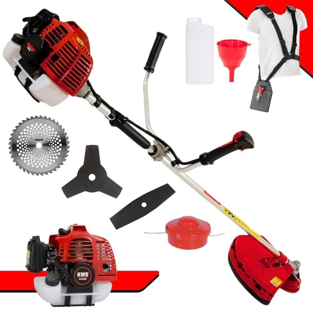 Roçadeira à Gasolina Kw43l Kawashima 43cc + Faca 2p + 40d