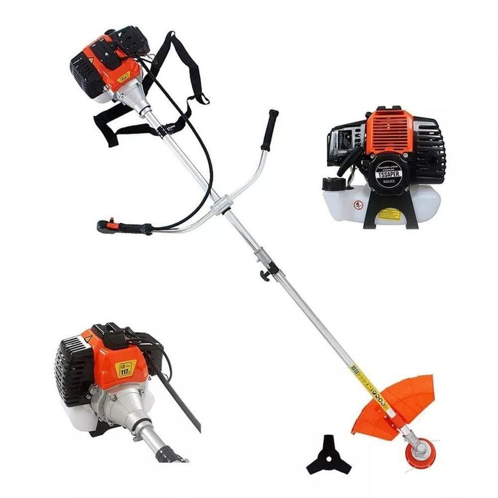 Roçadeira Gasolina Profissional Para Cortar Grama Galhos áre