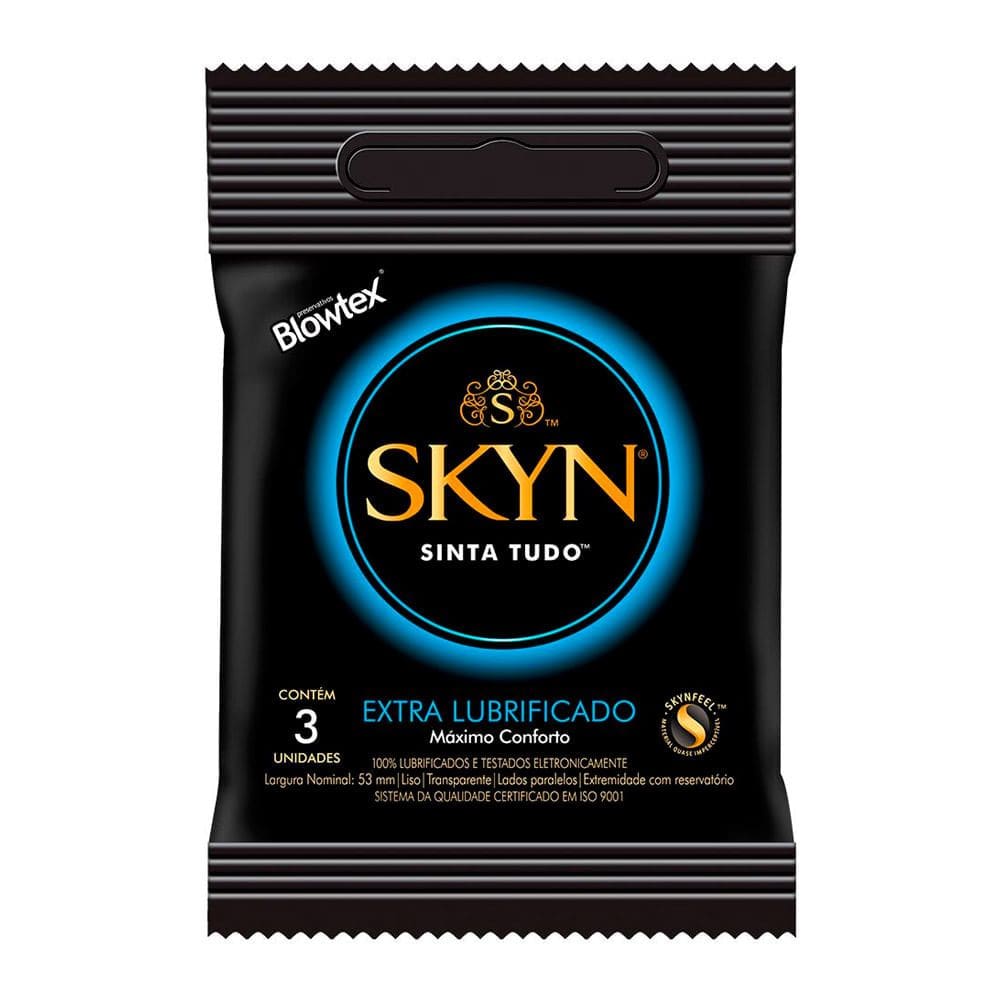 Preservativo Blowtex Skyn Extra Lubrificado 3 Unidades