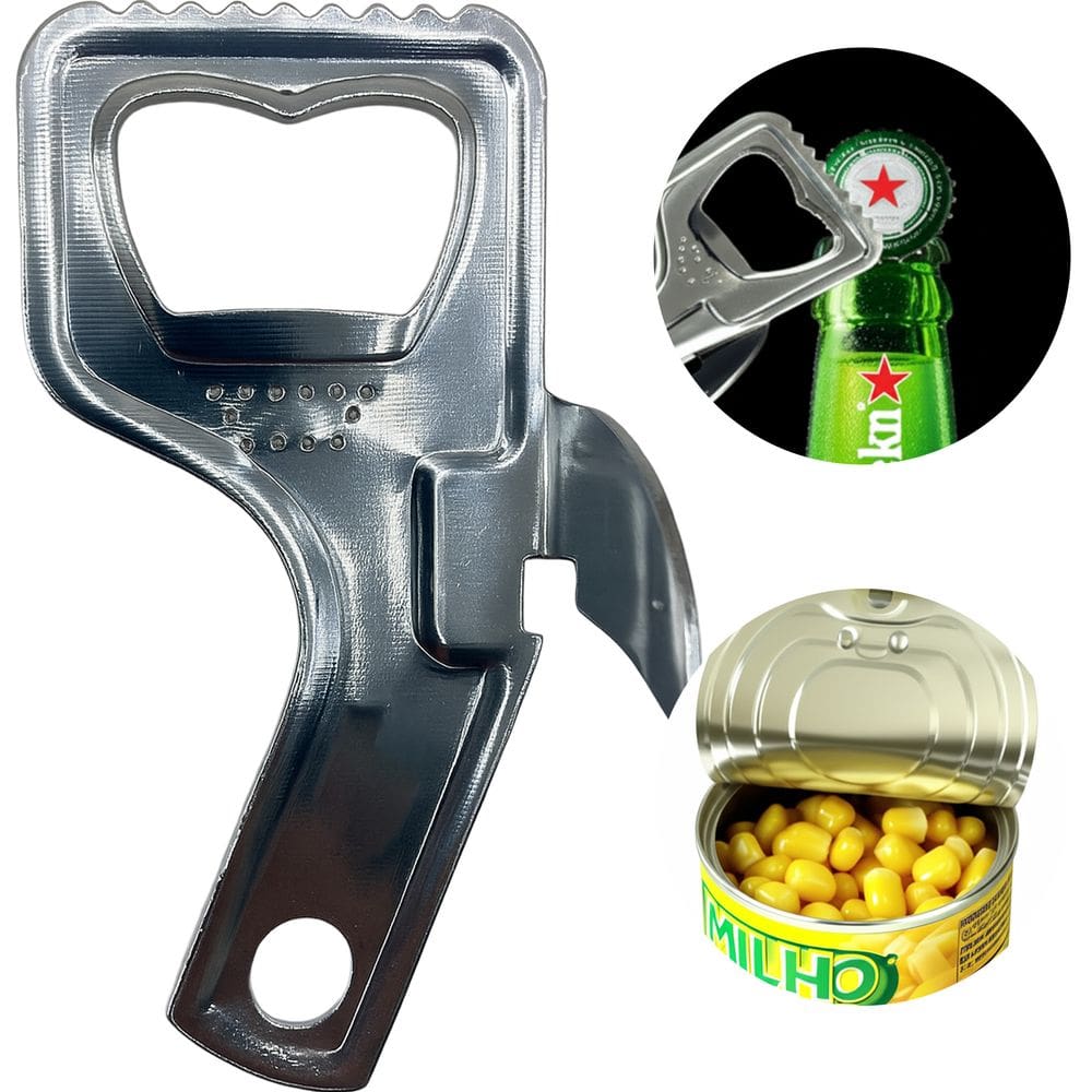 Abridor Abridores 9cm Copa Para Abertura de Latas e Garrafas Line Aço