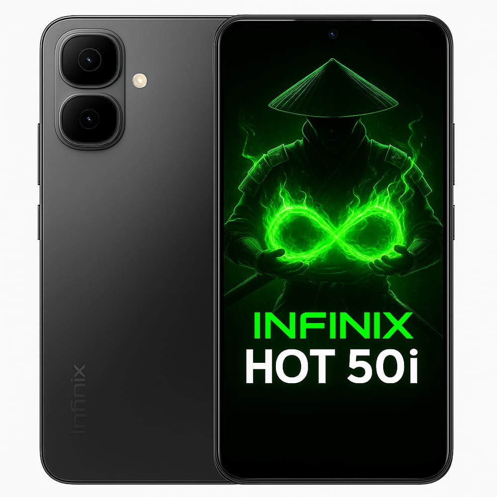 Smartphone Celular Infinix Hot 50i 4G, 256GB, 4GB RAM Expansível, Android 14, Tela 6,7 HD+ 120Hz, Câmera Dupla 48MP, Bateria 5000mAh, Dual SIM, Preto
