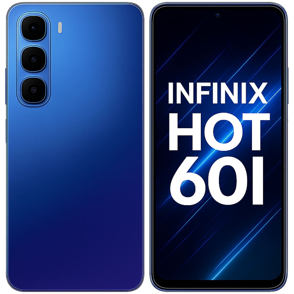 Smartphone Infinix Hot 60i, 256GB, 4GB RAM, Tela 6,6, Android 14, Câmera 50MP, Bateria 5000mAh, Dual SIM, Azul