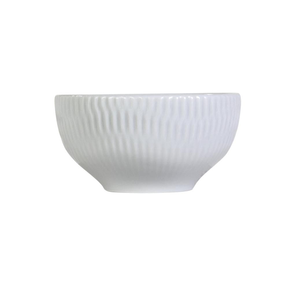 Bowl Tigela Sobremesa Branco Relevo Shell 408 ml Germer