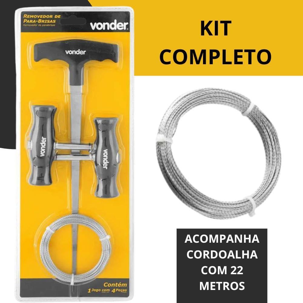 Conjunto Removedor de Para-Brisa com Cordoalha de 22m VONDER
