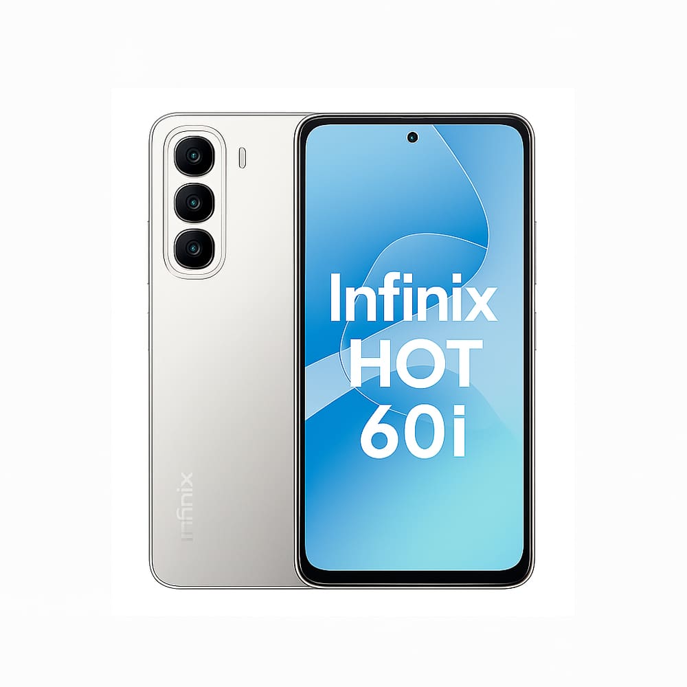 Smartphone Infinix Hot 60i, 256GB, 8GB RAM, Tela 6,6, Android 14, Câmera 50MP, Bateria 5000mAh, Dual SIM, Prata
