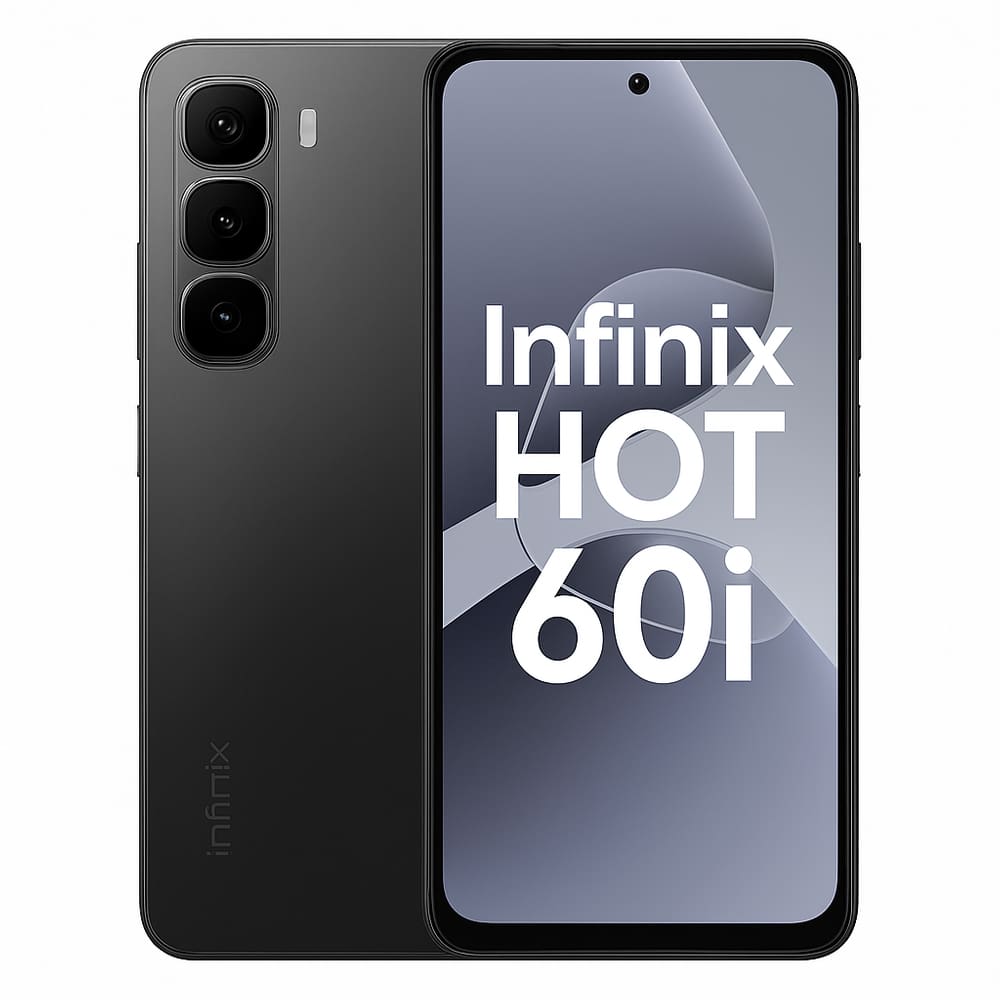 Smartphone Infinix Hot 60i, 256GB, 8GB RAM, Tela 6,6, Android 14, Câmera 50MP, Bateria 5000mAh, Dual SIM, Preto