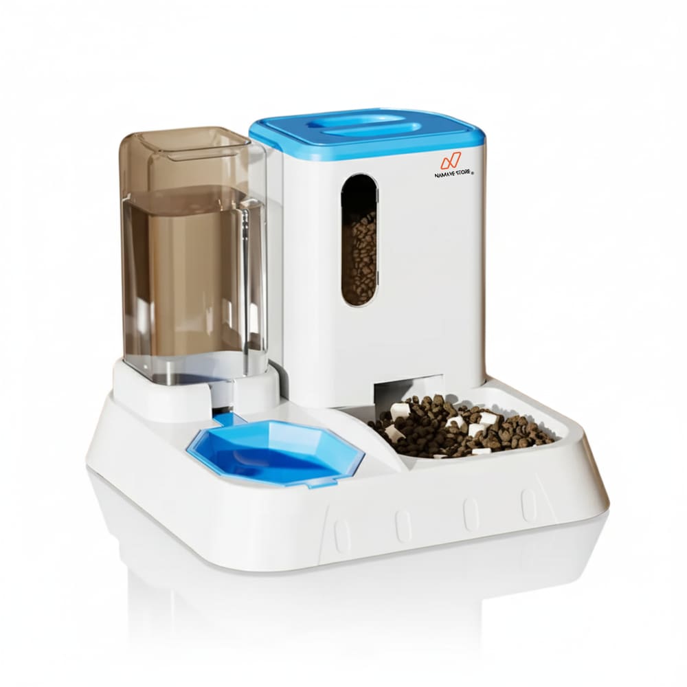 Comedouro Automático Duplo Namave Store – Praticidade, higiene e alimentação sempre disponível para cães e gatos.