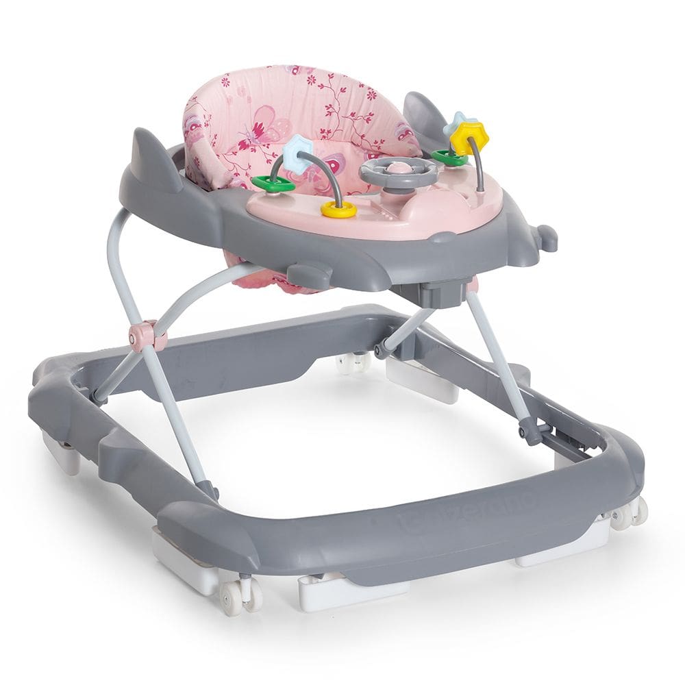 Andador Infantil Torino com Bandeja Brinquedo Galzerano Rosa