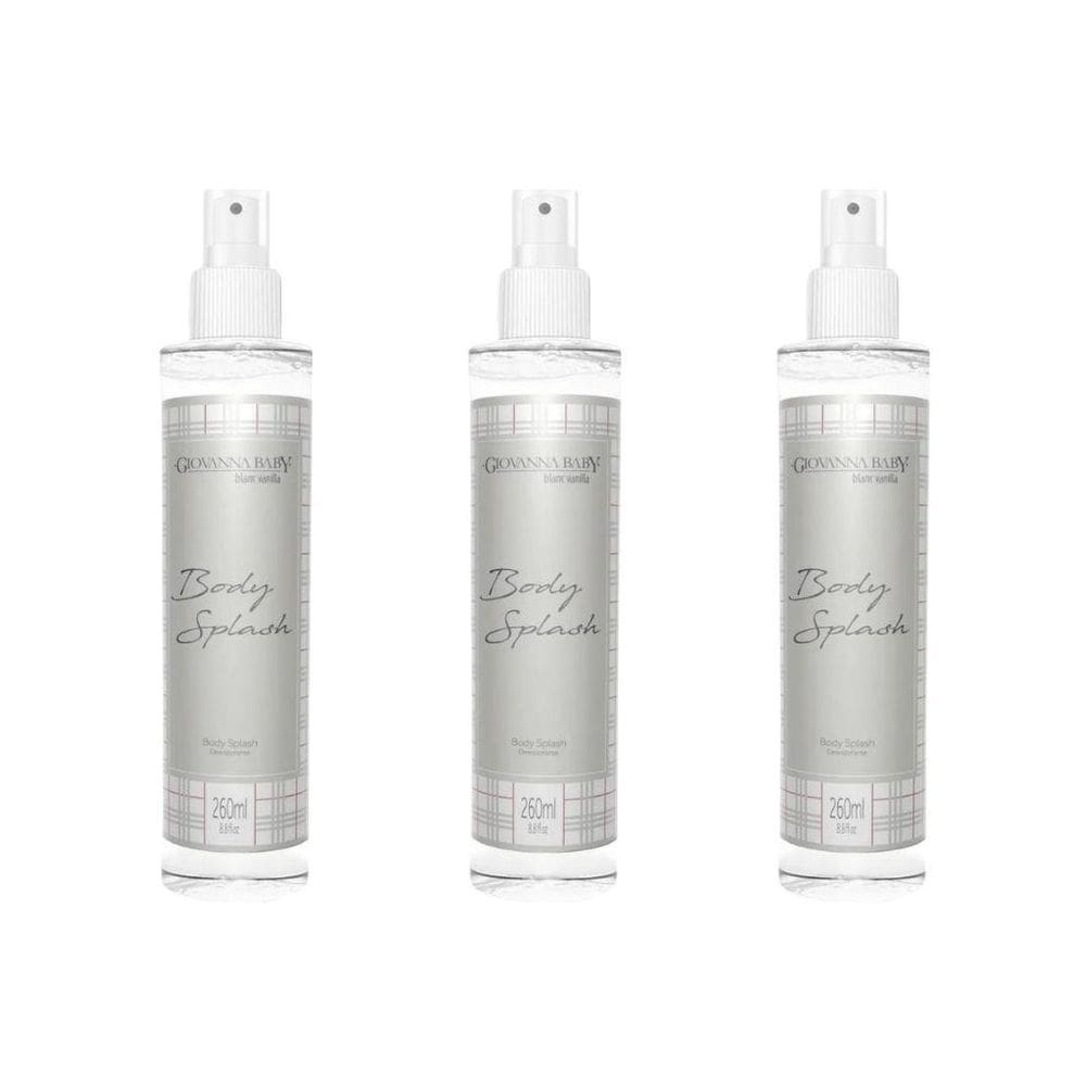 Colonia Giovanna Baby Body Splash 260Ml Blanc Vanilla - 3Un