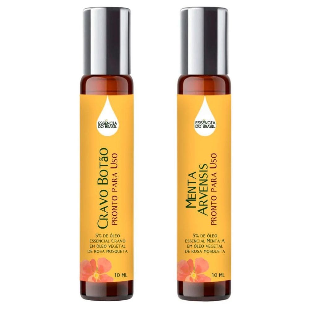 Óleos Essenciais Prontos Cravo E Menta Arvensis Roll On 10Ml