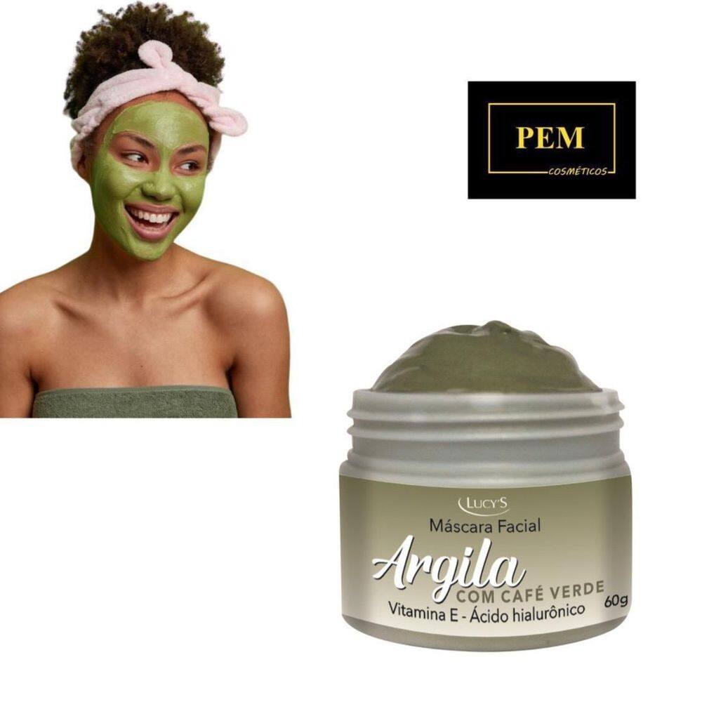 Máscara Facial Argila Verde Com Vita E Ac Hialurônico Lucy`S