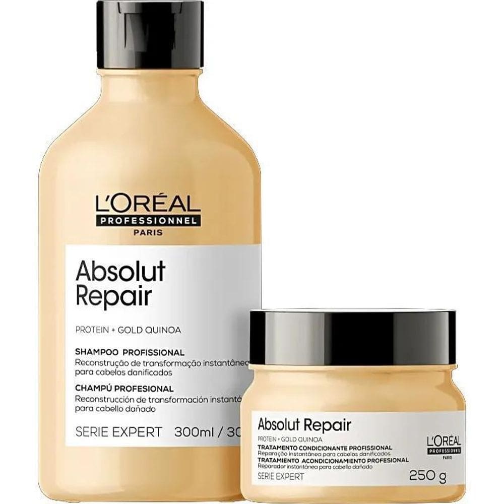 2X Kit Absolut Repair Shampoo 300Ml + Máscara 250G Loreal