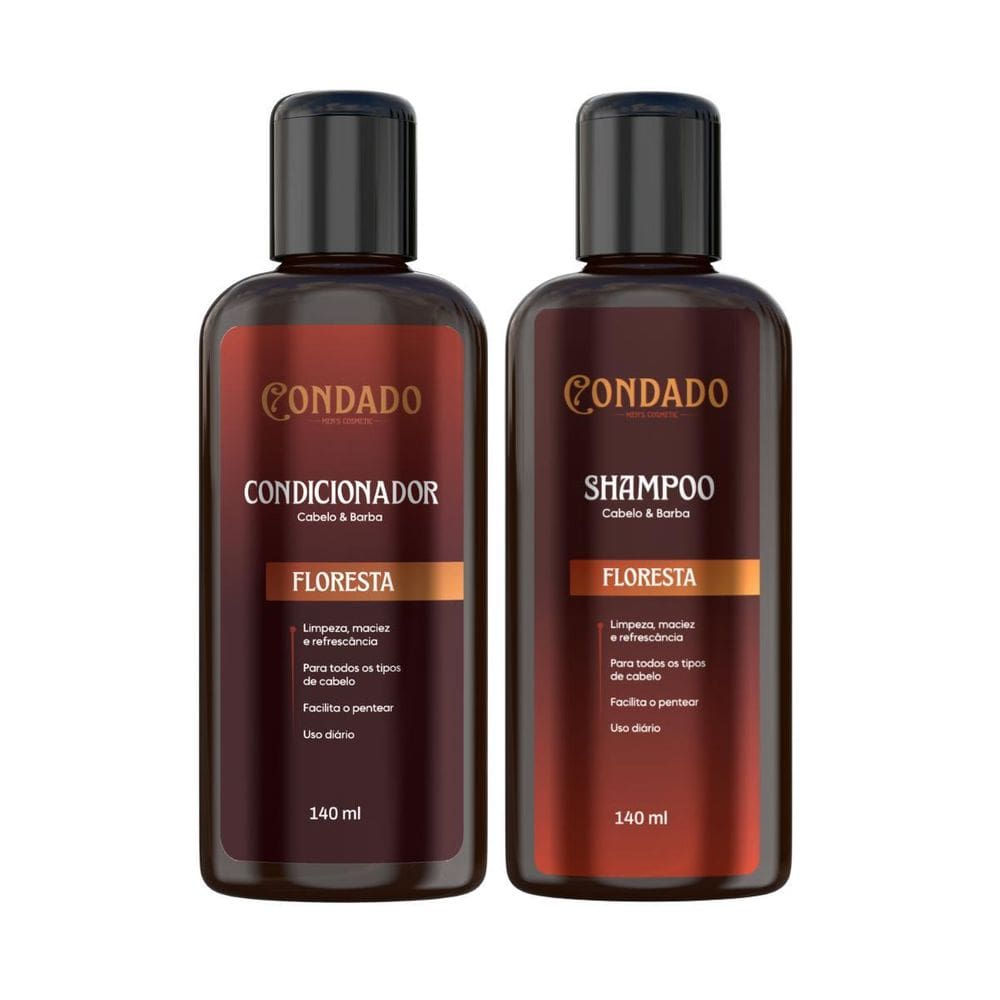 Kit Shampoo + Condicionador Masculino Amadeirado Condado