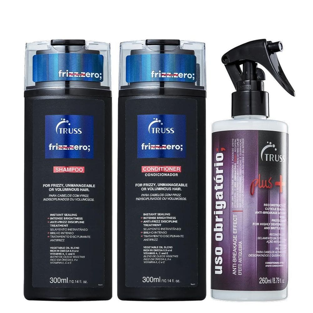 Truss Frizz Zero Kit Shampoo Condicionador E Uso Obrigatório