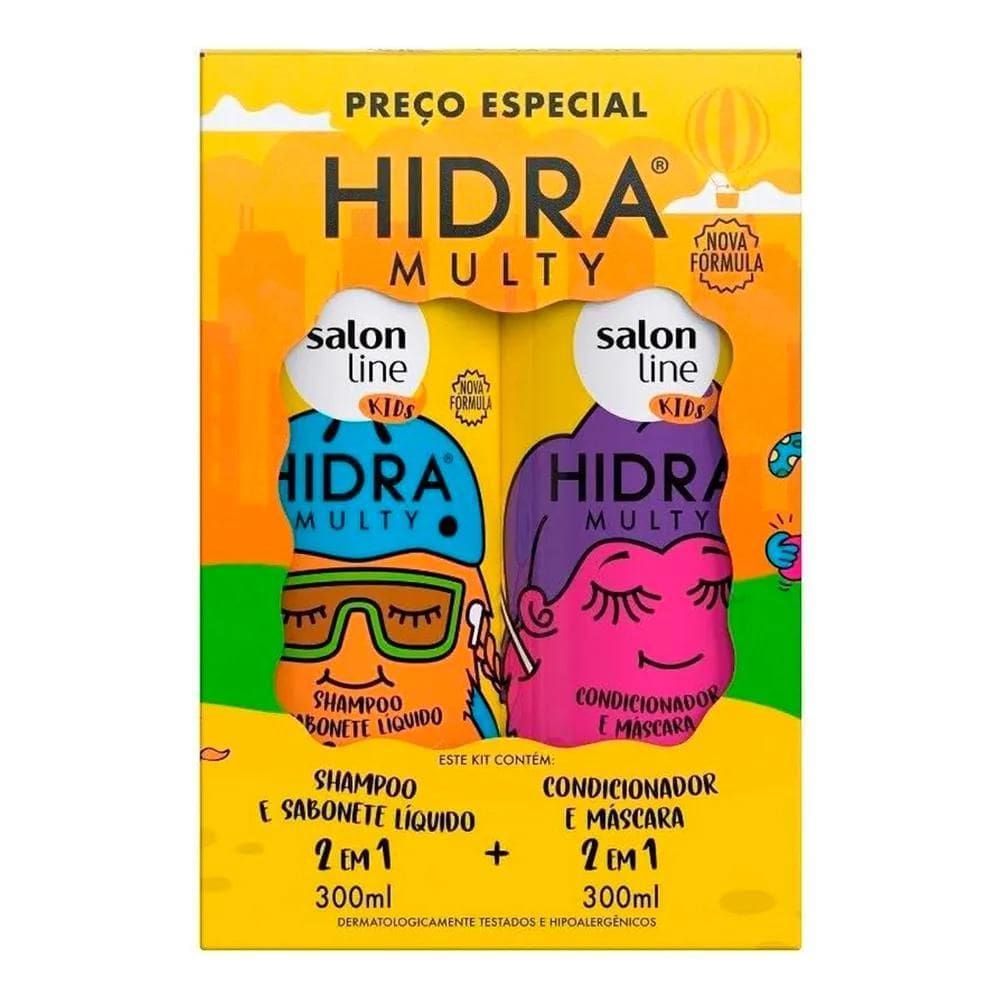 10X Kit Shampoo + Condicionador Salon Line Hidra Multy Kids