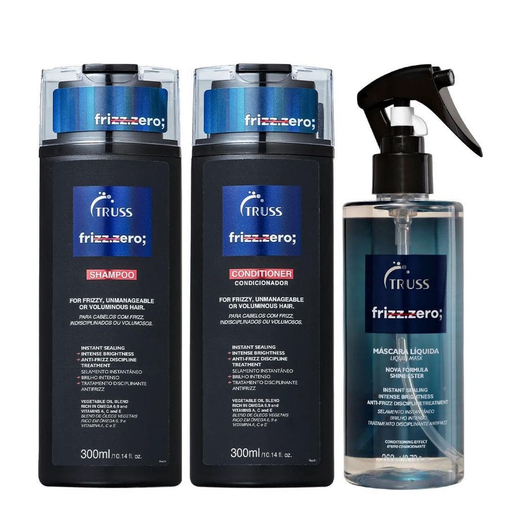 Truss Frizz Zero Kit Shampoo Condicionador E Spray 260Ml