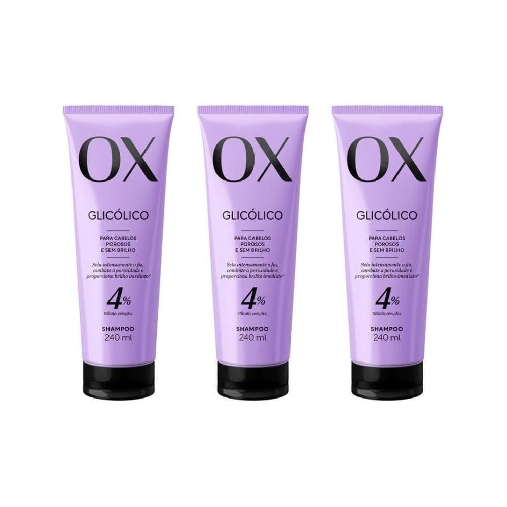 Shampoo Ox 240Ml Glicolico - Kit Com 3Un