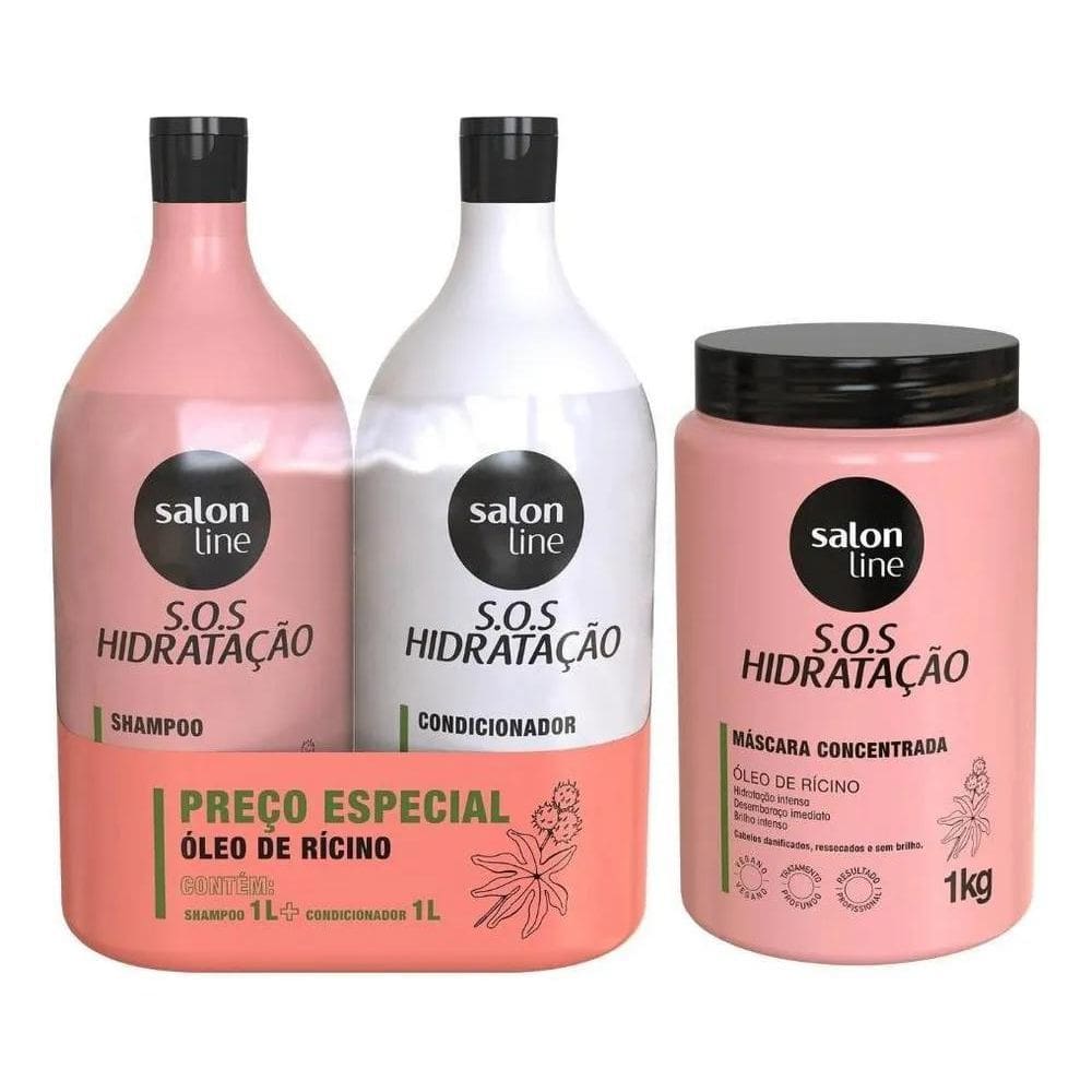 Kit Shampoo Condicionador Hidrata Creme Turbinada Salon Line