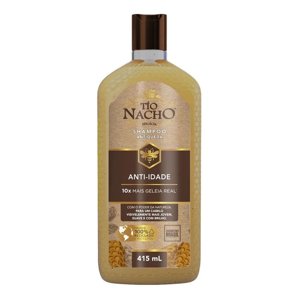 Shampoo Tio Nacho Anti-Idade Antiqueda 415Ml Lançamento
