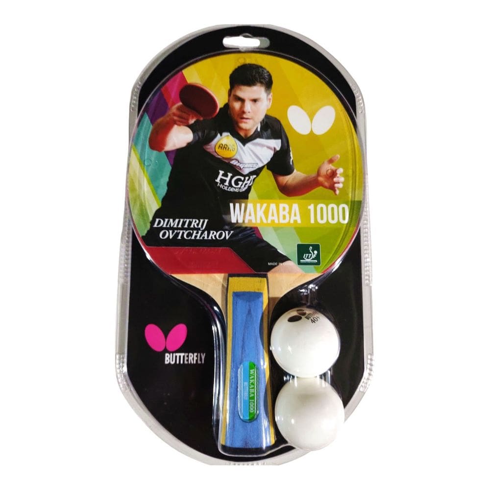 Raquete Clássica Butterfly Wakaba 1000 + 2bolas Dimitrij Ovt