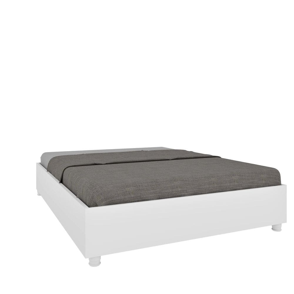 Cama Box Queen em MDP 203cm x 164cm Grécia Espresso Móveis Neve