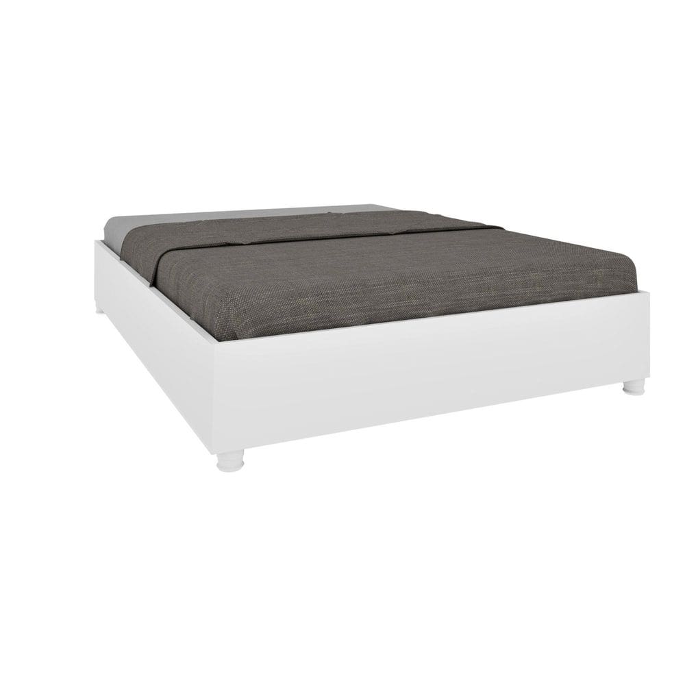 Cama Box Casal em MDP 35cm x 144cm Grécia Espresso Móveis Neve