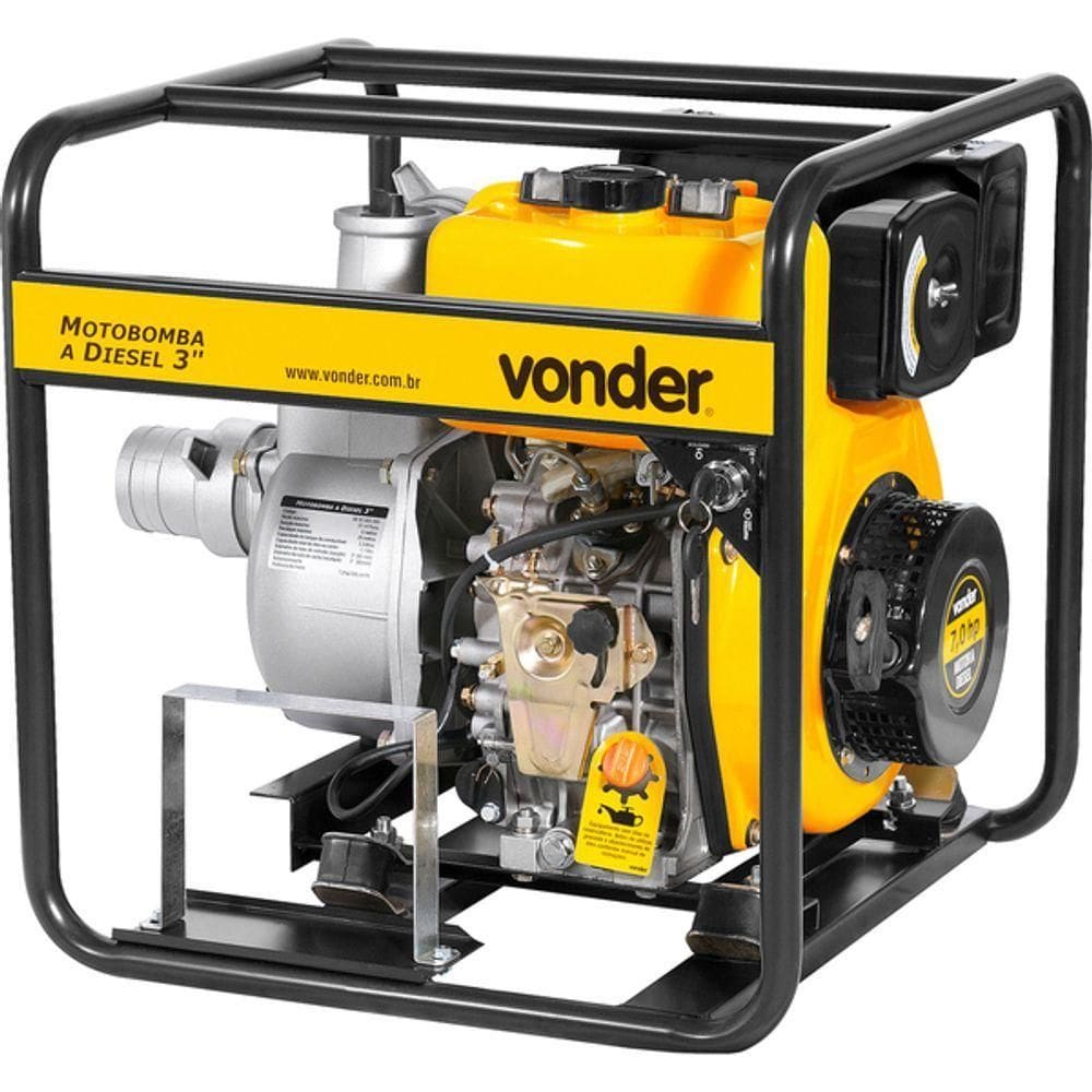 Motobomba à Diesel 3 7hp 4 Tempos Manual Água Limpa Vonder