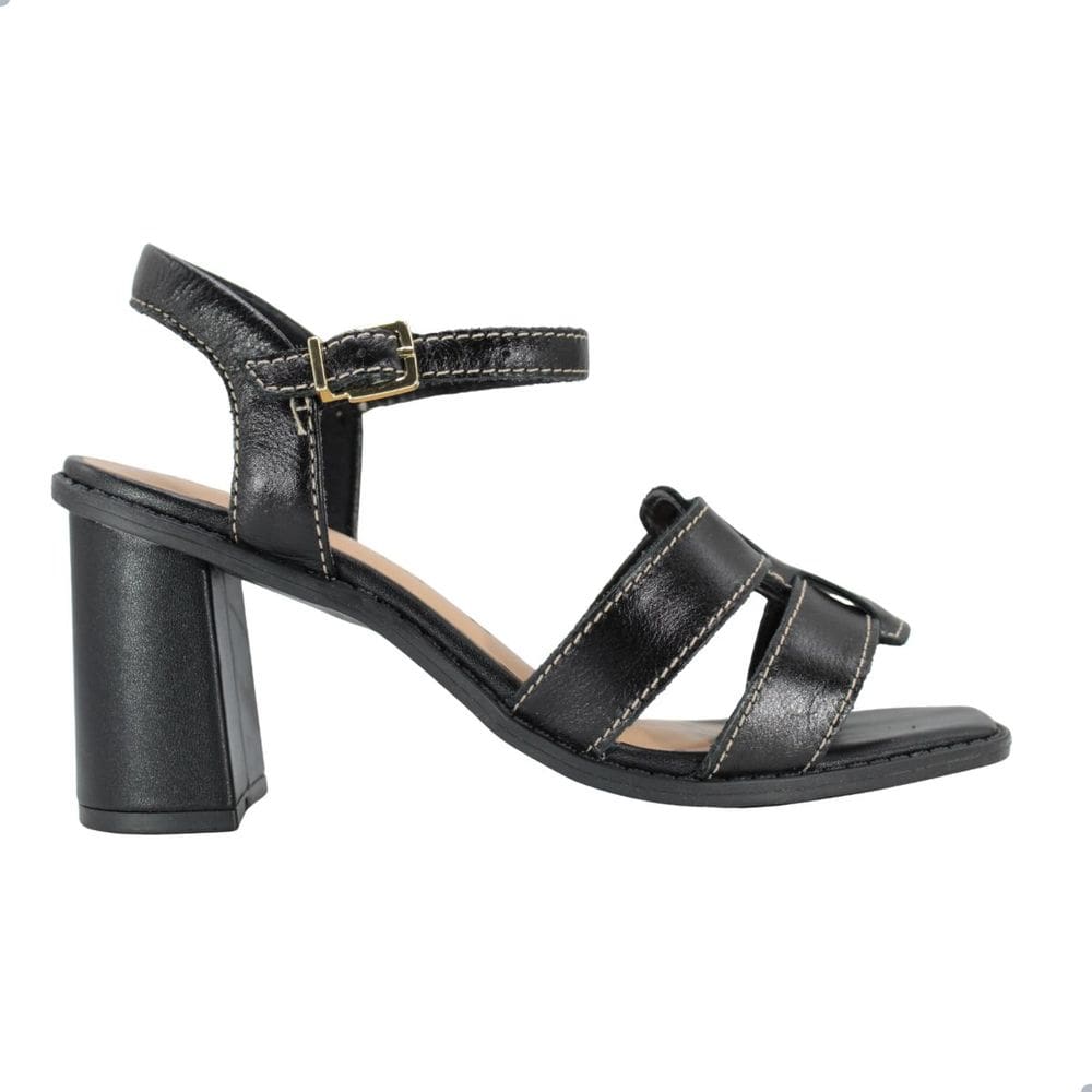 Sandália Ramarim Couro Preto