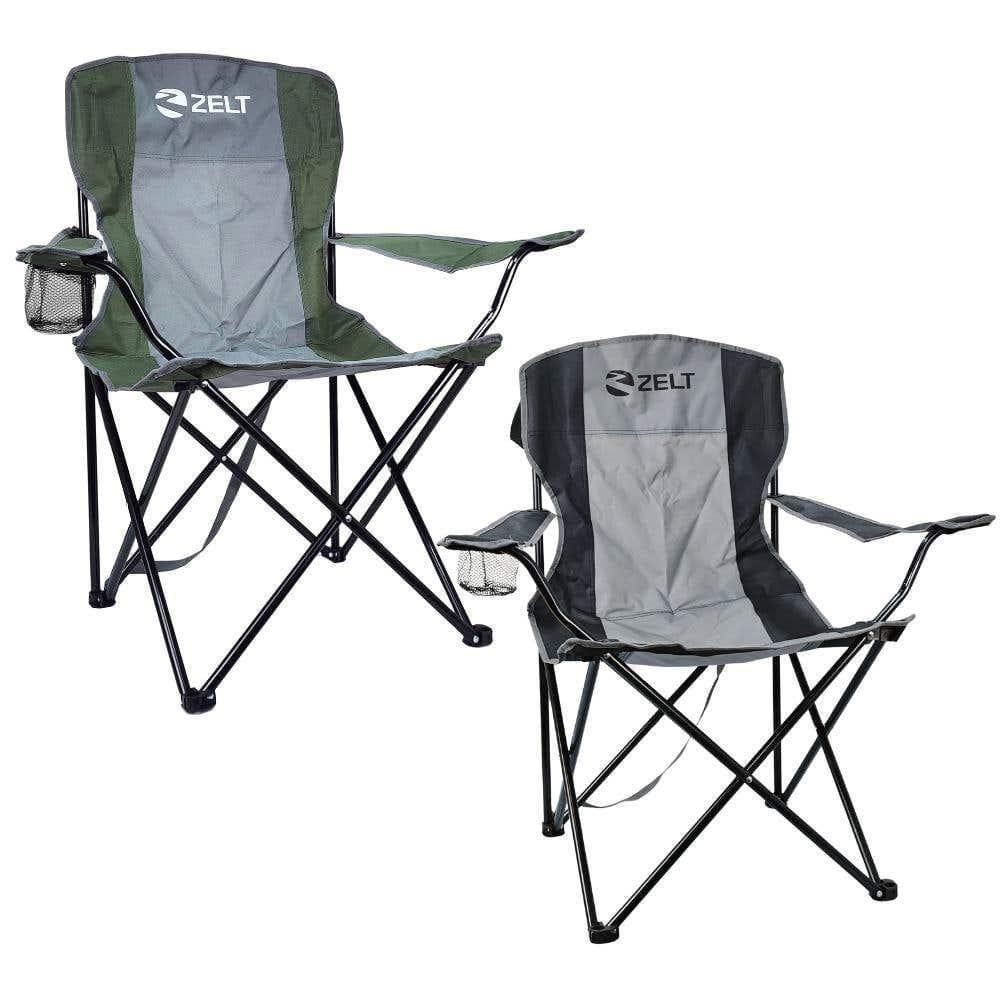 Cadeira Camping Araguaia 120 Kg Com Braço E Porta Copo Zelt