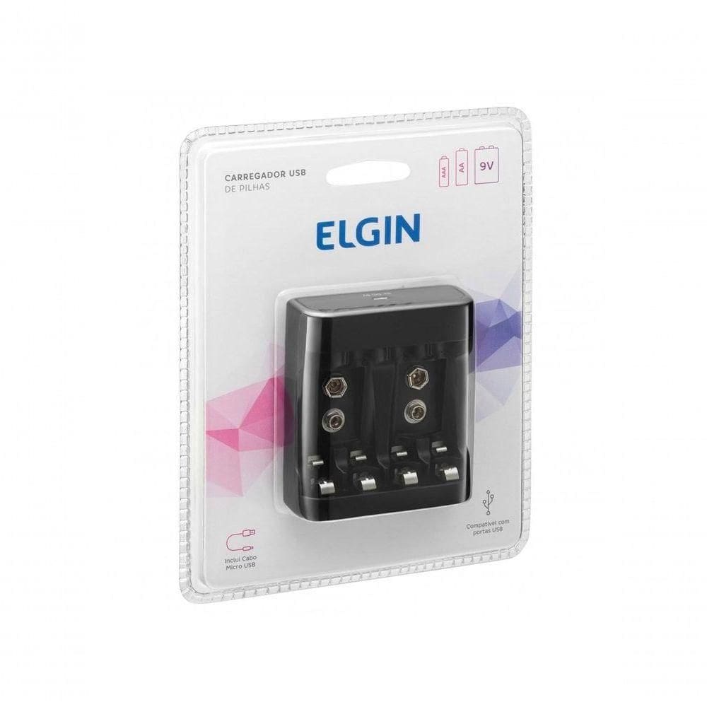 Carregador De Pilhas E Bateria Aa-aaa-9v E Usb Scusb Acompanha 2 Pilhas Aa 1500mah Preto - 46rscusb0000