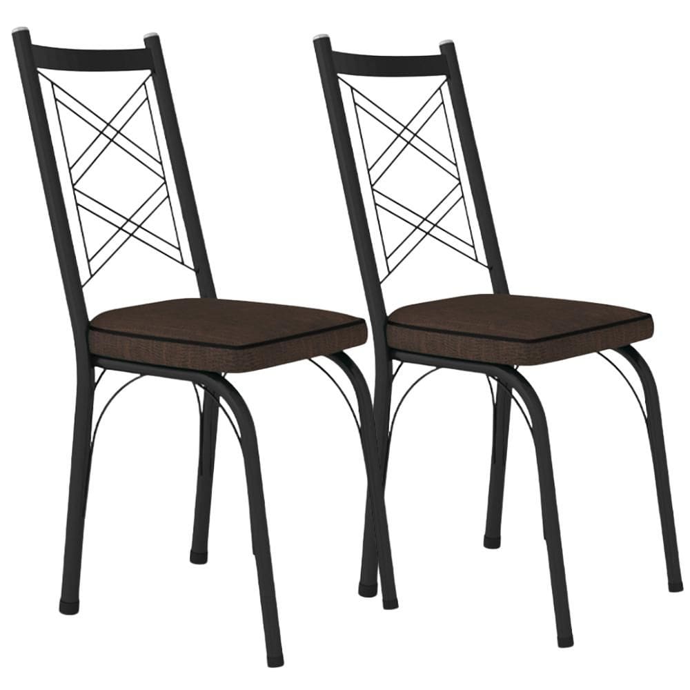 Kit 2 Cadeiras Tubu Europa 143 Preto