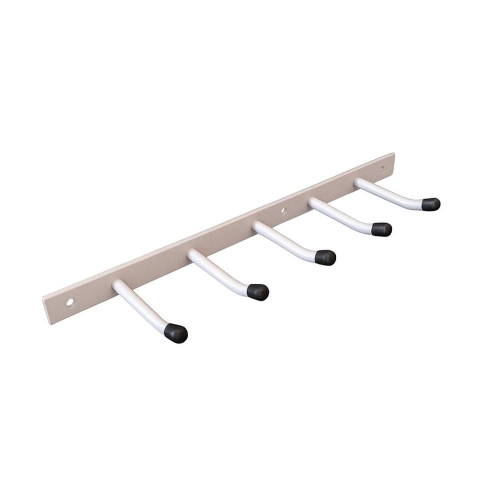 Kit 2 Suportes de Parede Organizador para Vassouras e Rodos 10 Lugares Branco - NV812