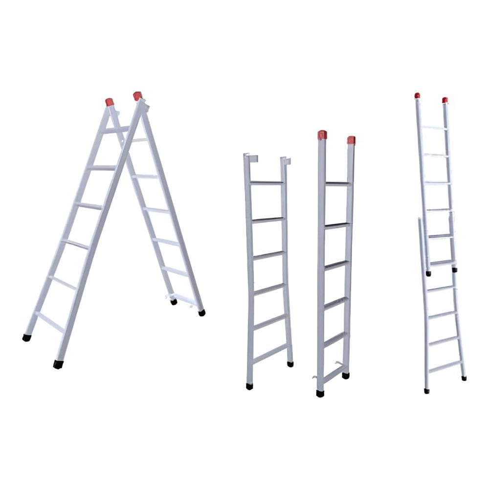 Escada Extensiva 3 em 1 Aço 8x14 Degraus 4,10m 120kg NV210P