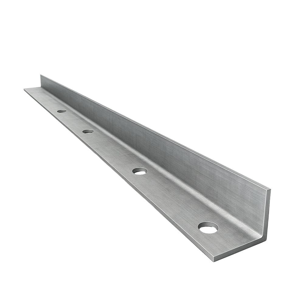 Kit 4 Suportes Cantoneira em L 25 cm com Furos para Parafusar Zincado - NV459L