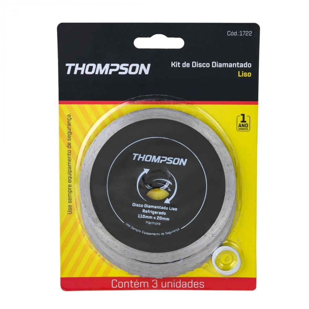 Kit Disco Diamantado Liso 3 Unidades Thompson