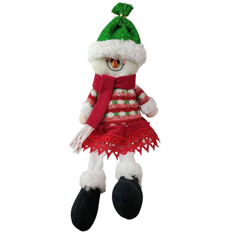 Boneco De Neve Sentado Natal Natalino Enfeite Decoraçao Arvore Mesa Estante Janela Casa Trabalho Evento Comemoraçao