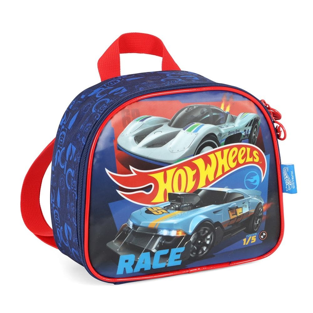 Lancheira Escolar Menino Termica Bolsa HotWheels Vermelho