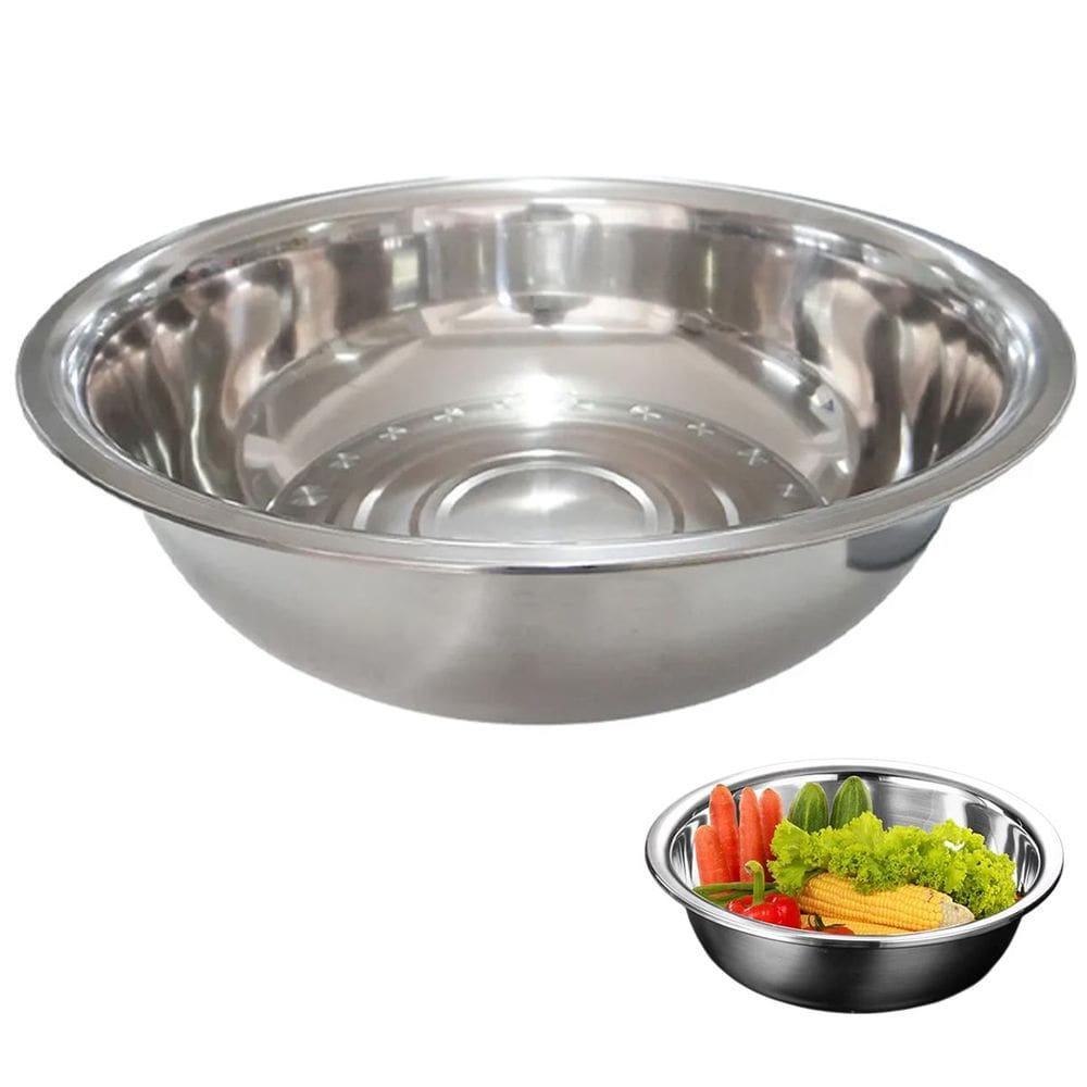 Tigela Bowl Inox Cumbuca Preparo Receita Mesa Posta Sala de Jantar Refeiçao Resistente Casa Restaurante Multiuso