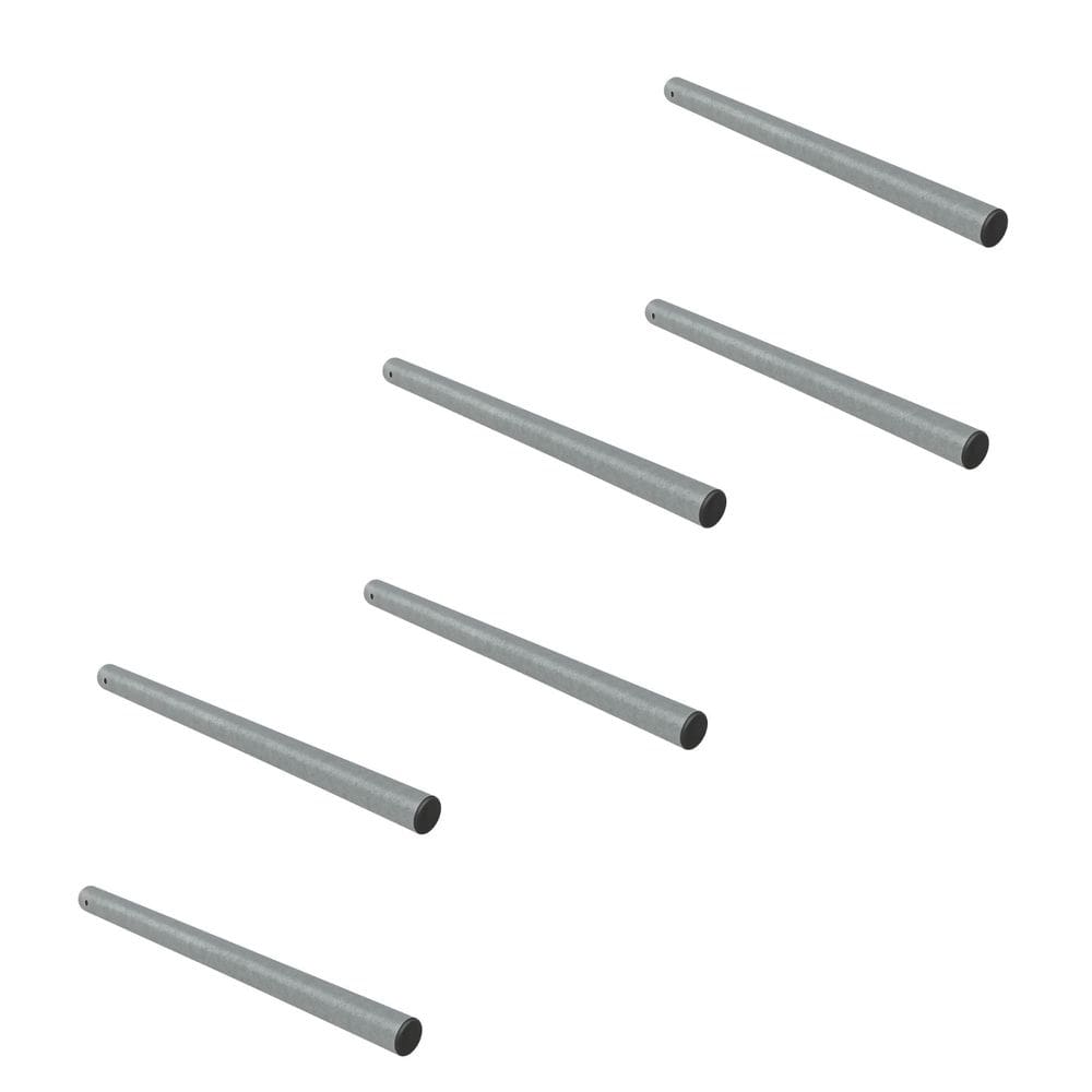 Kit 6 Suportes Tubo Redondo para Chumbar 60 cm Branco - NV456RDP