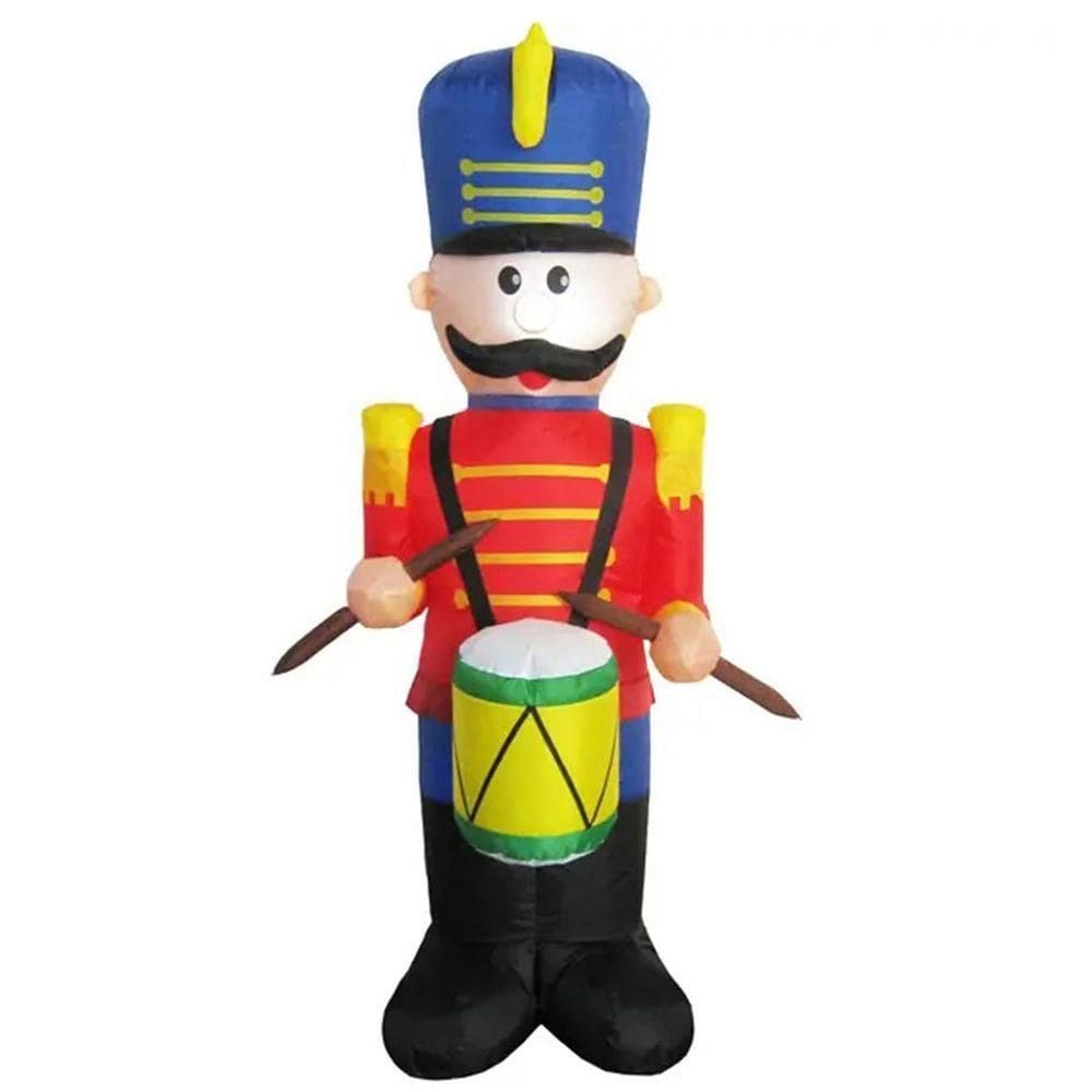 Boneco Quebra Nozes Inflavel Natal Natalino Gigante Decoraçao Iluminaçao Loja Comercio Shopping Casa Jardim Enfeite