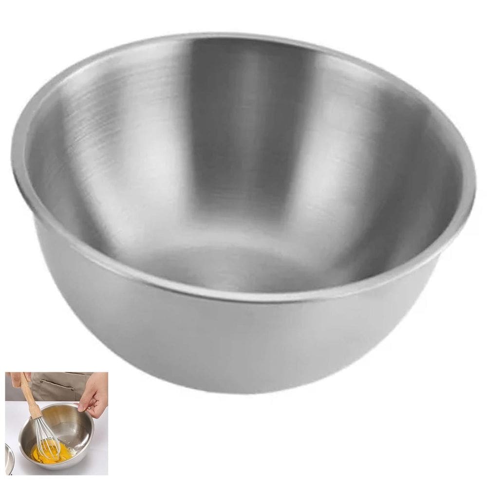 Tigela Inox Bacia Bowl Cumbuca Preparo Receita Multiuso Salada Fruta Resistente Duravel Residencial Comercial
