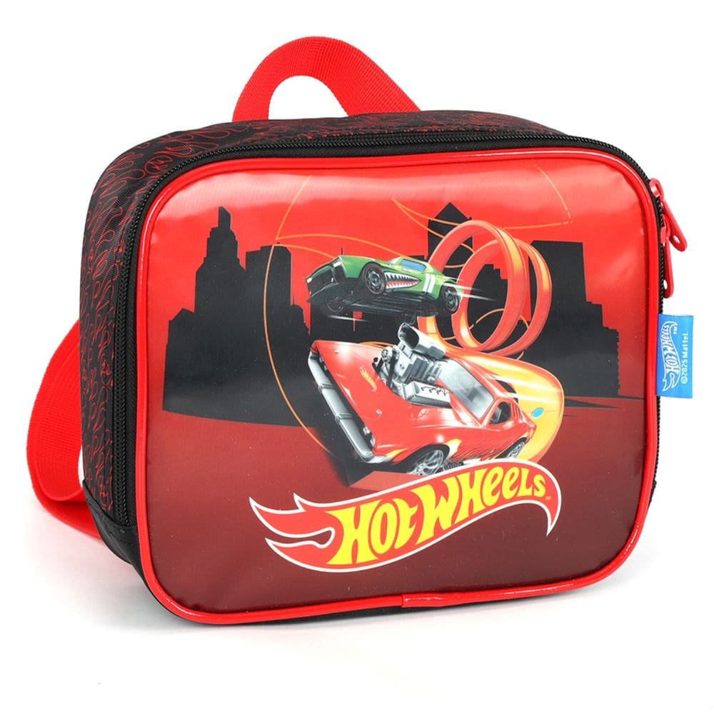 Lancheira Escolar Hot Wheels Menino Termica Bolsa Vermelho