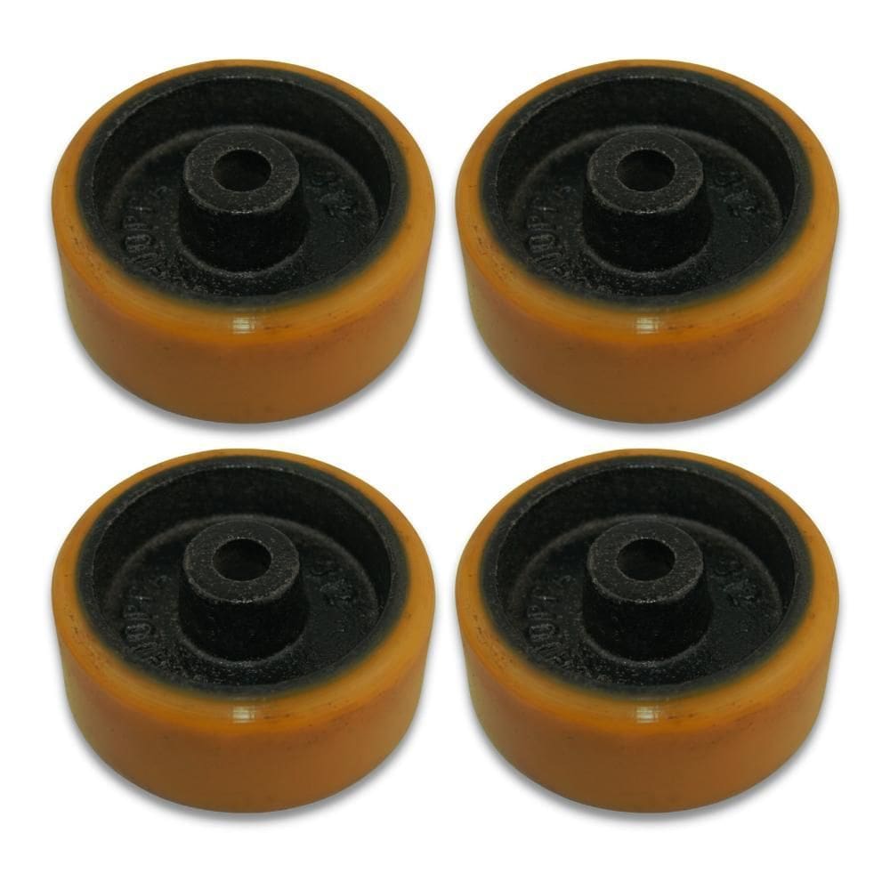 Kit Roda 312 Ferro Com Poliuretano Anti Risco 170Kg 4Un
