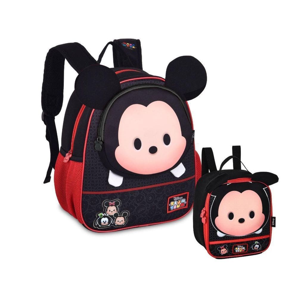 Kit Mochila De Costas Com Lancheira Térmica Infantil - Preto