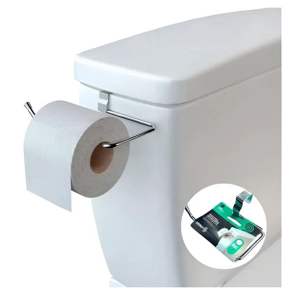 Suporte De Papel Higienico Caixa Acoplada Prateado