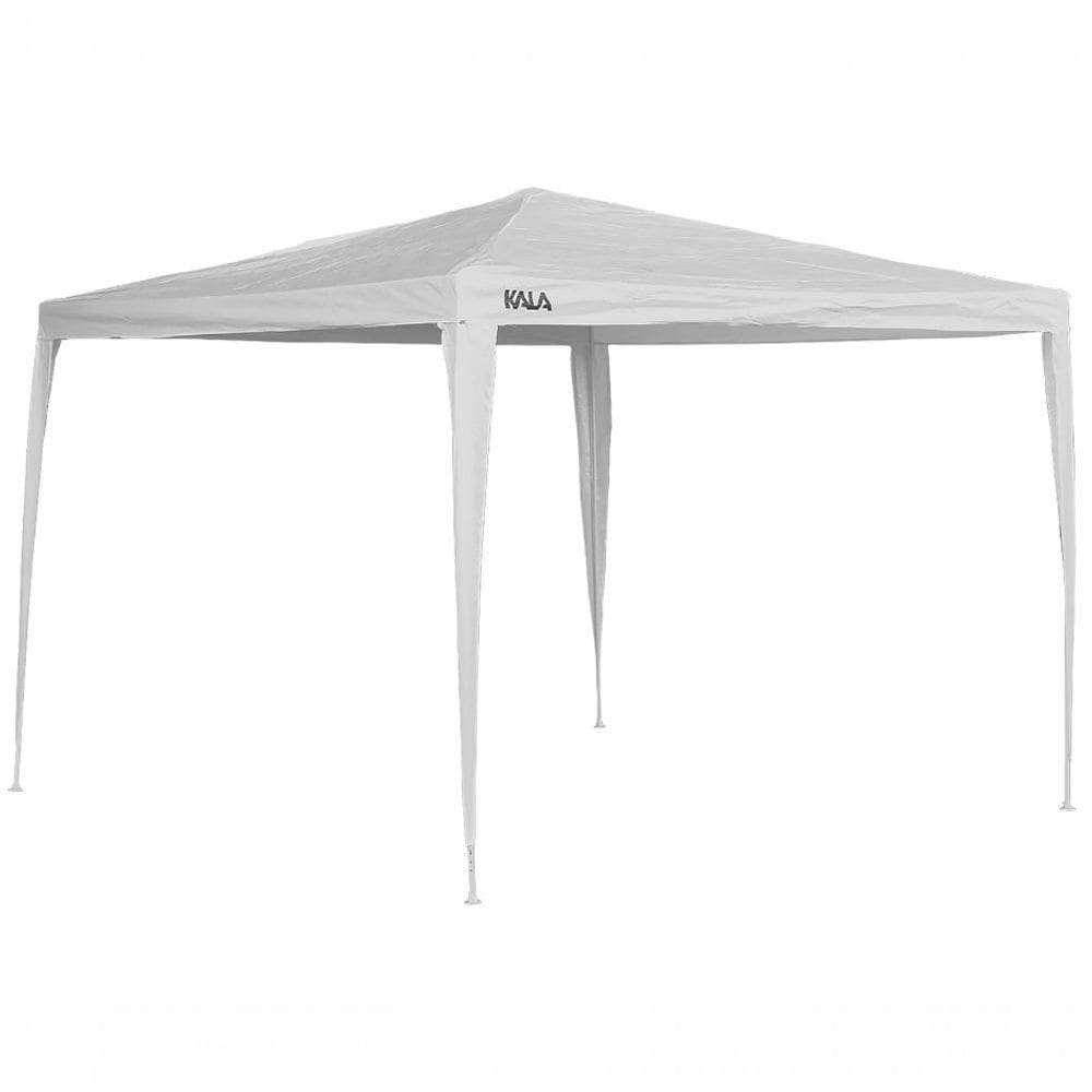 Tenda Praia Gazebo Barraca 3x3 Branca Camping Bco Aço Kala