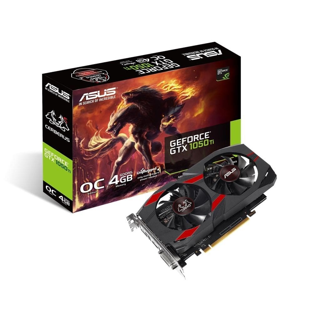 Placa de Vídeo Geforce GTX 1050Ti Asus Cerberus OC 4Gb Gddr5