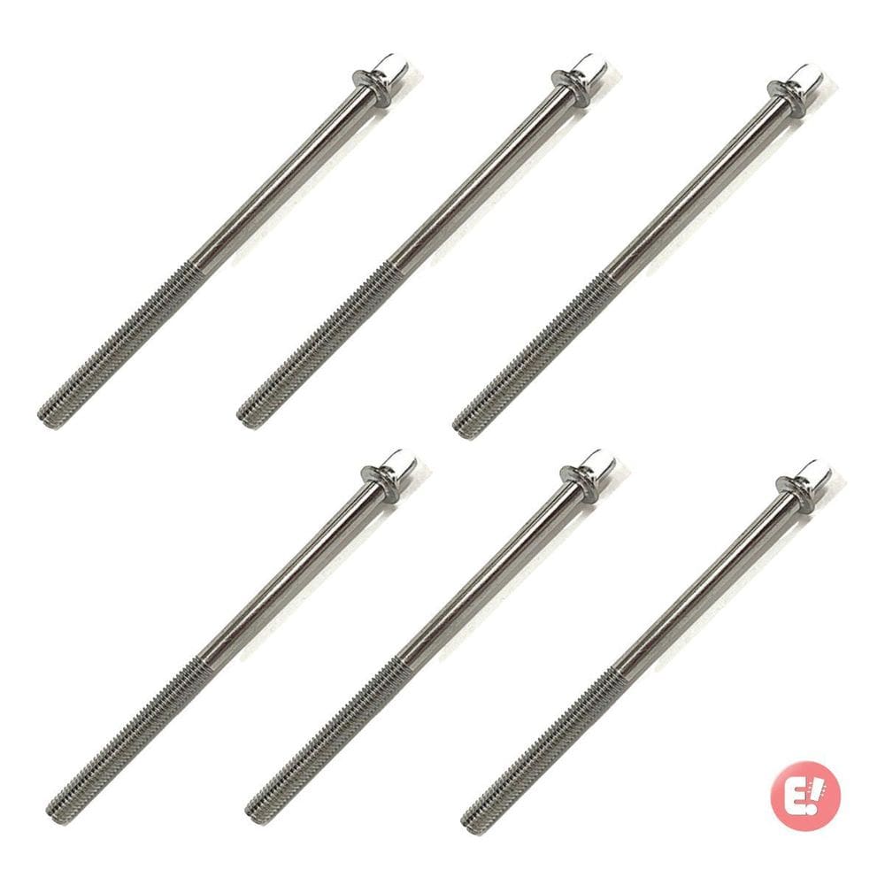 Kit 6 Parafuso Afinação De Bateria 115Mm X 6Mm