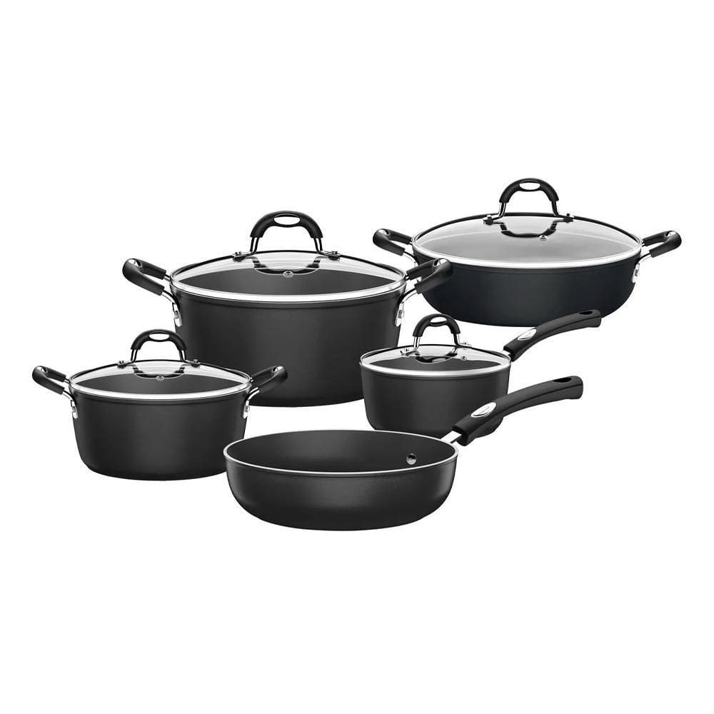 Conjunto De Panelas Mônaco Tramontina 5 Peças Indução Preta