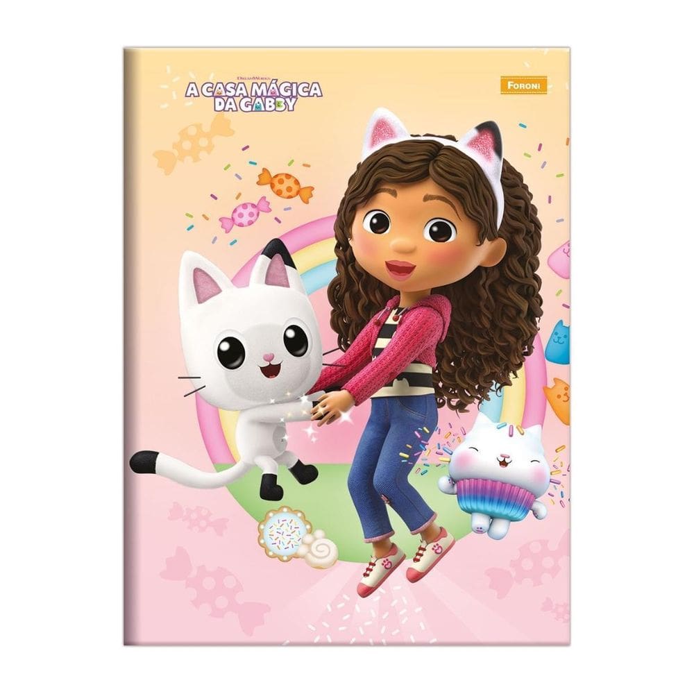 Caderno A Casa Mágica Da Gabby Brochura Capa Dura 1 Matéria